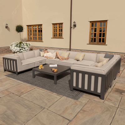 IBIZA U Shape Sofa Set with square table by Maze Rattan. GardenBox Price £5149