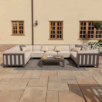 IBIZA U Shape Sofa Set with square table by Maze Rattan. GardenBox Price £5149