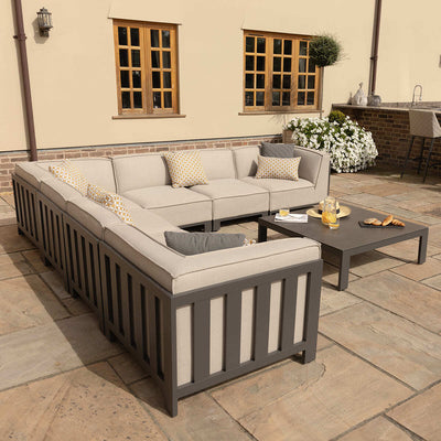 IBIZA Large Corner Sofa Set with square table by Maze Rattan. GardenBox Price £4299