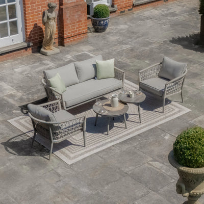 Monaco Rope Weave 3 Seat Sofa Set by Maze Rattan. GardenBox Price £1449