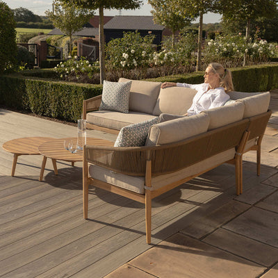 Porto Corner Seat Sofa Set with 2 Tables by Maze Rattan. GardenBox Price £1549