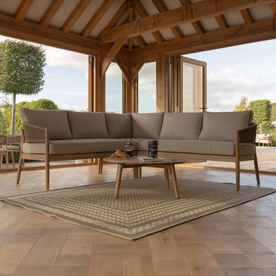 Porto Corner Seat Sofa Set with 2 Tables by Maze Rattan. GardenBox Price £1549