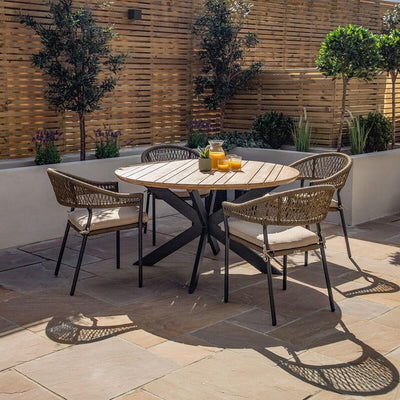 Bali 6 Seat Round Dining Set by Maze Rattan. GardenBox Price £1399