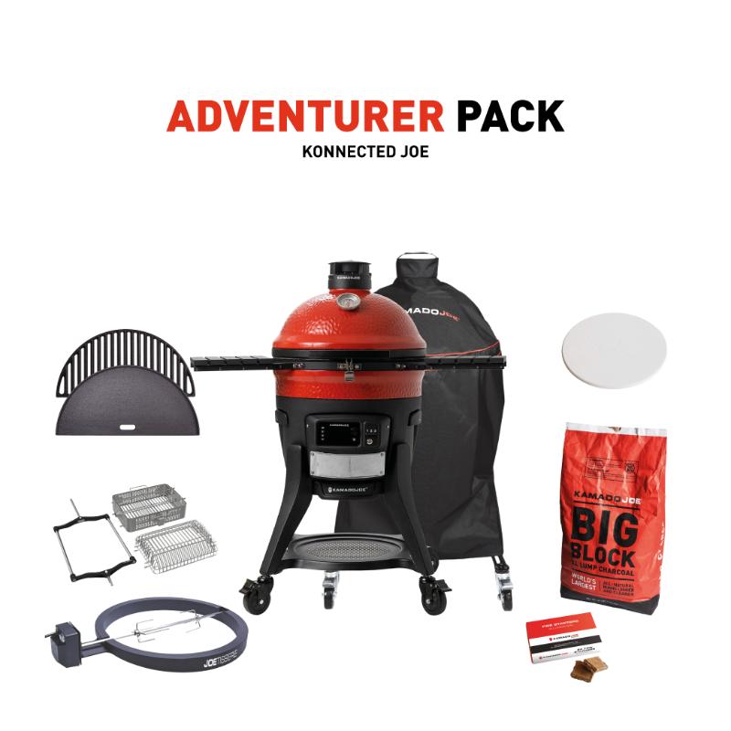 Kamado Joe Konnected Joe Adventurer Pack Digital Ceramic Charcoal Grill and Smoker. + FREE KJ T Shirt £2579