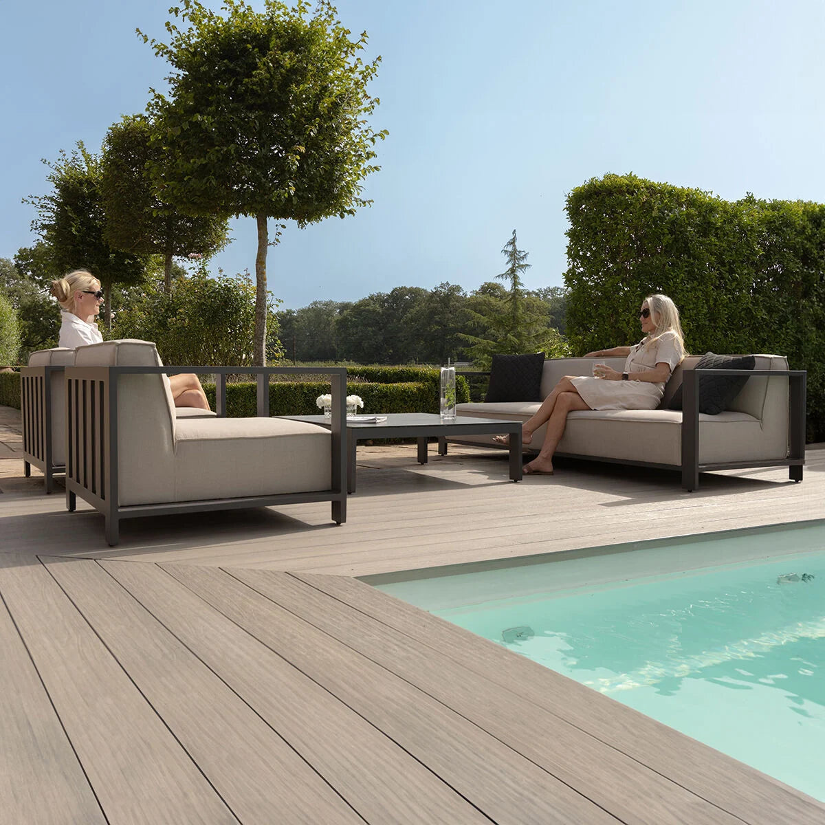 IBIZA 3 Seat Sofa Set with square table by Maze Rattan. GardenBox Price £2899