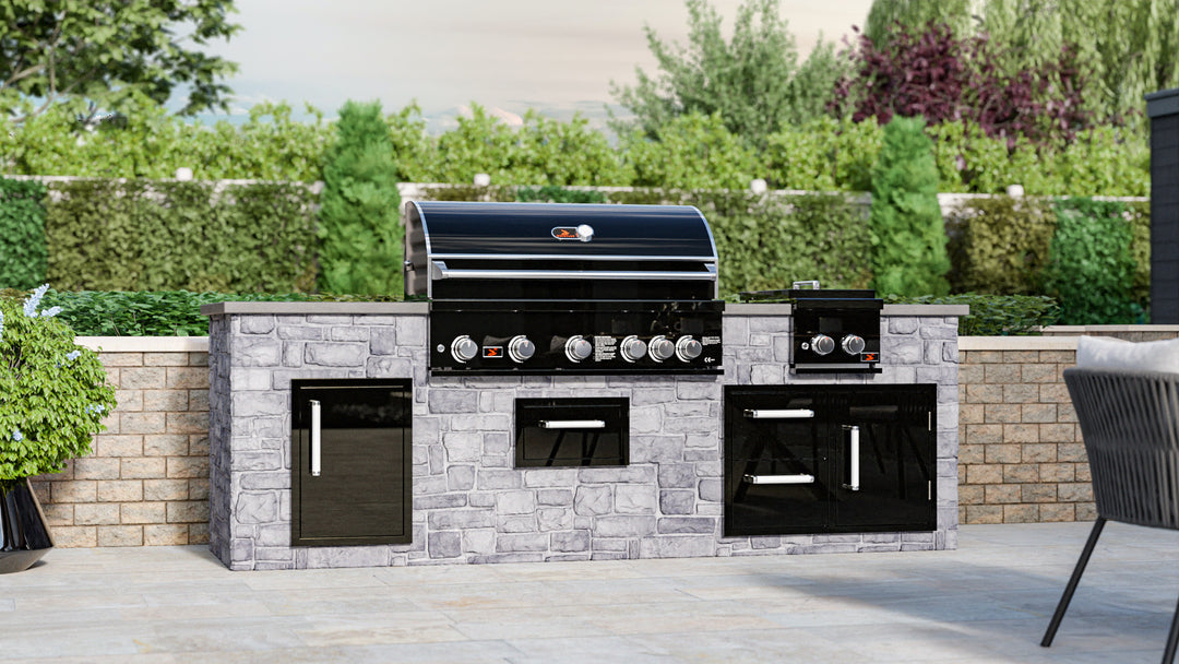 Whistler Burford 5 Burner Built In Gas BBQ Free Rotisserie Cover Gardenbox