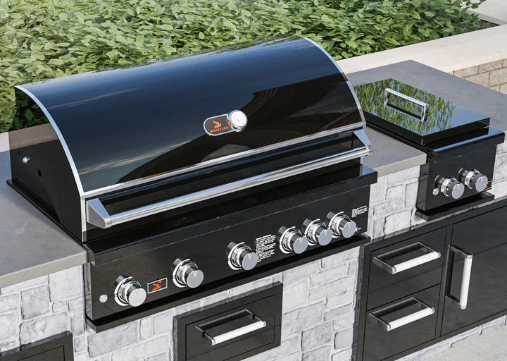 Whistler Burford 5 Burner grill in Black Silk for Fairford Modular Outdoor Kitchen. GardenBox Price £1999