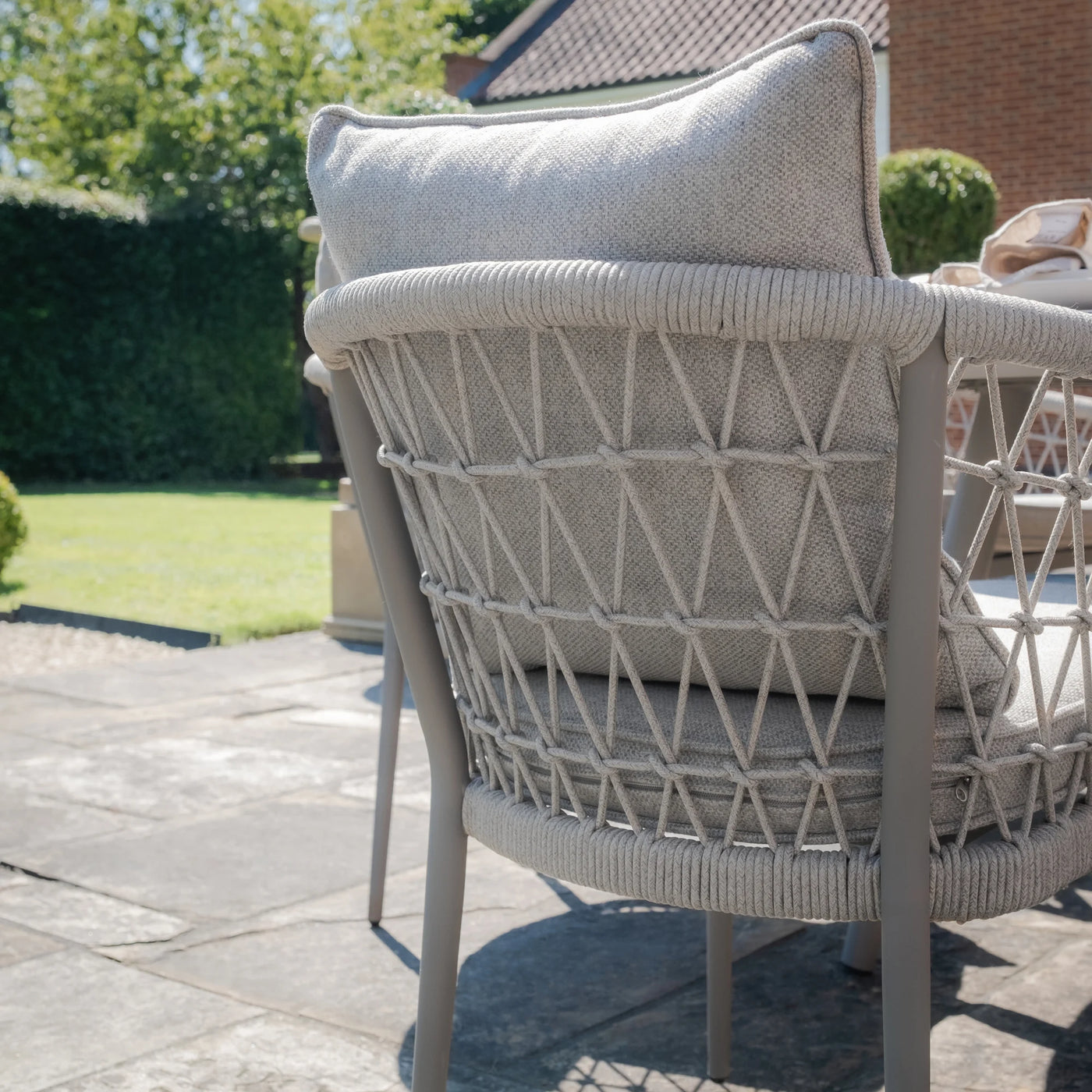 Monaco Rope Weave 4 Seat Round Dining Set by Maze Rattan. GardenBox Price £949