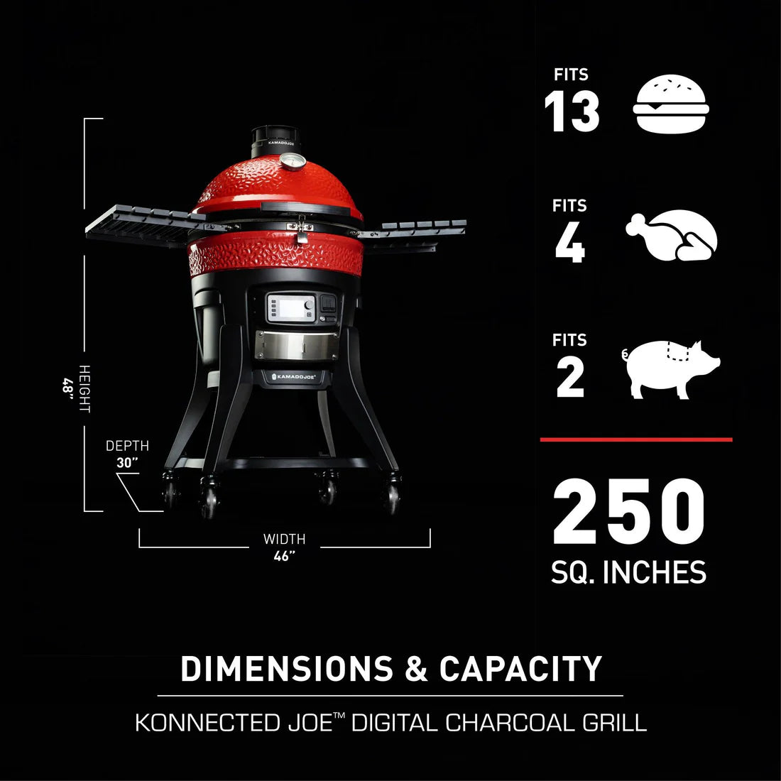 Kamado Joe Konnected Joe Discovery Pack Digital Ceramic Charcoal Grill and Smoker. + FREE KJ T Shirt £2149