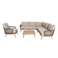 Bali Corner Sofa Set and Lounge Chair by Maze Rattan. GardenBox Price £1749