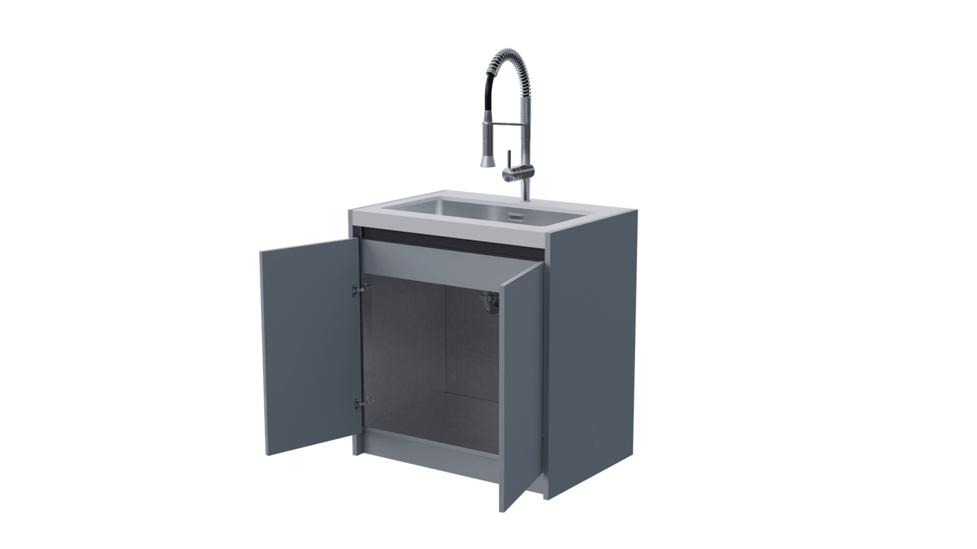 Whistler Fairford Grey Sink Unit for Fairford Modular Outdoor Kitchen. GardenBox Price £1156.19