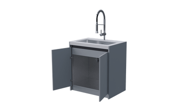 Whistler Fairford Grey Sink Unit for Fairford Modular Outdoor Kitchen. GardenBox Price £1156.19