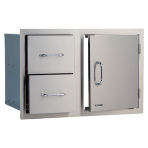 Door & Drawer Built In BBQ Combination Cupboard in Stainless Steel - Gardenbox